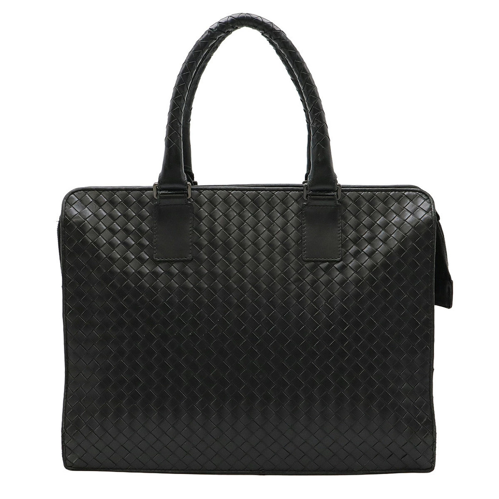 BOTTEGA VENETA Intrecciato Business Bag Briefcase Leather Black
